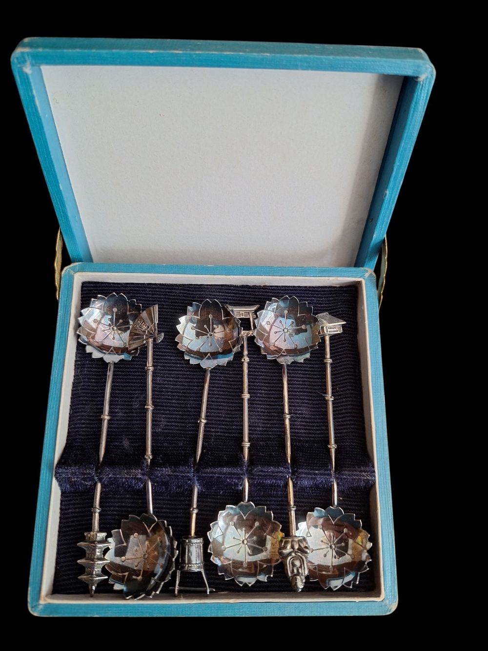 Pure 950 STERLING SILVER 1950s Japanese Demitasse Spoons
